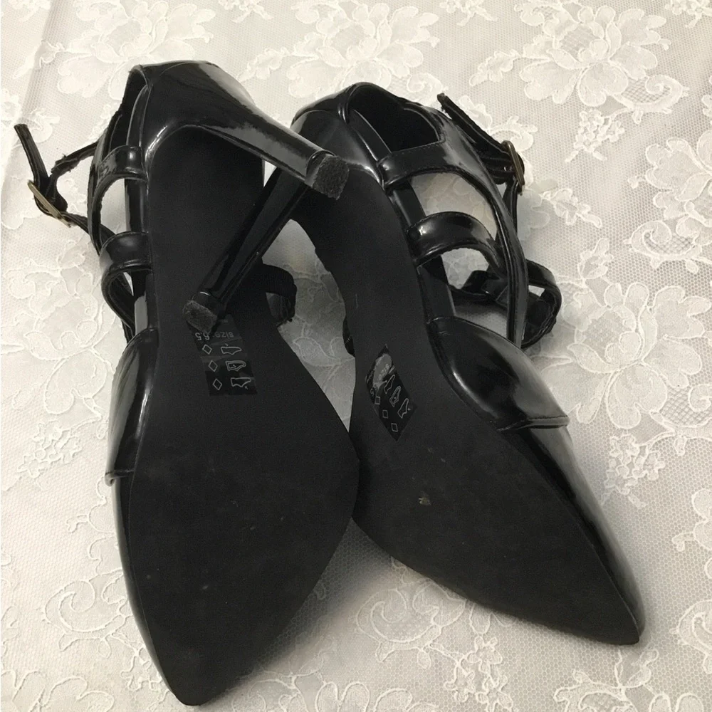 Michael Antonio Glossy Black Heels